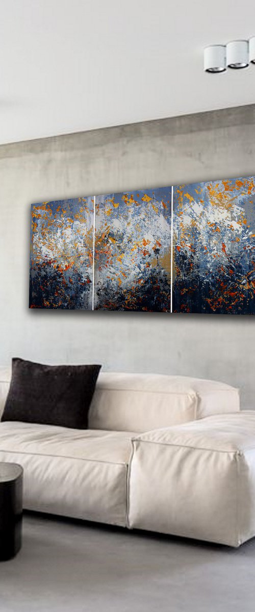 150x75cm. / abstract painting / Abstract 1142 by Alex Senchenko