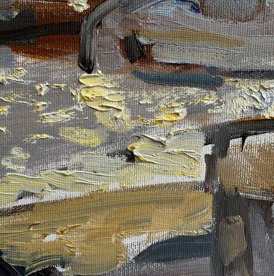 Golden evening on the river