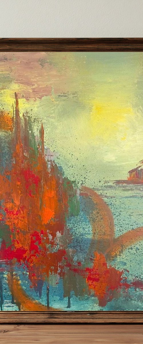 Sea at Sunset by Liudmyla Levitas