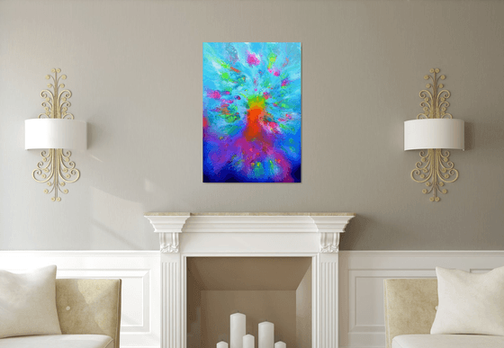 Two Worlds - 100x70 cm - XL Large Abstract Painting