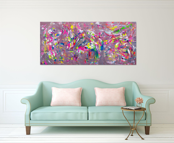 All colors in a jazz composition, 200x90 cm