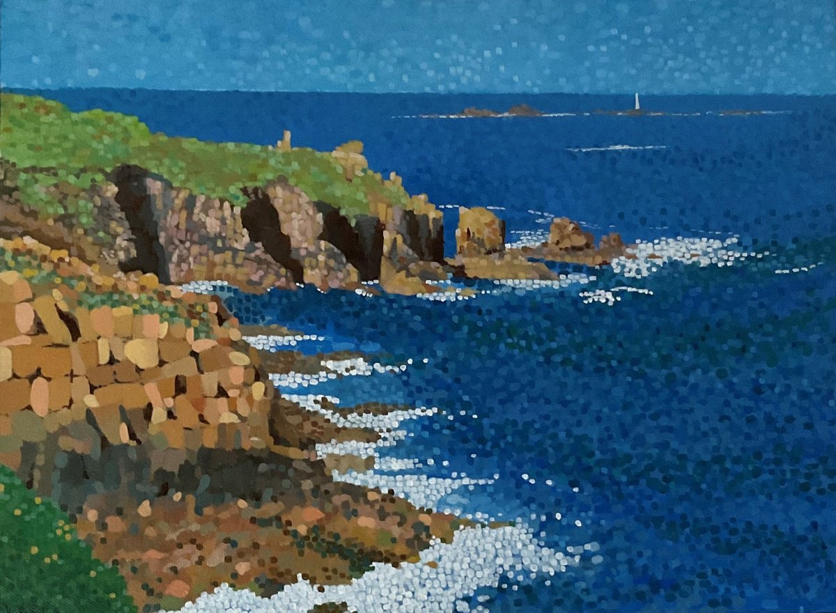 Lands End towards the Longships Lighthouse by Kenny Grogan