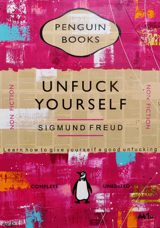 A Personal Unfucking 140cm x 100cm Textured Book Page Urban Pop Art