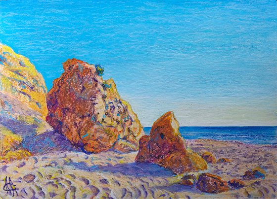 Coastal Light: Sunlit Evening Cliffs