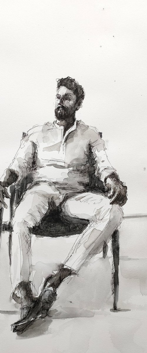 sitting-m1 by Oscar Alvarez Pardo