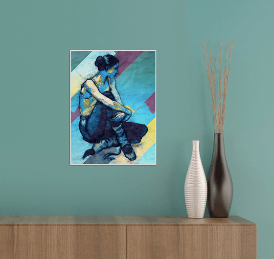 Ballerina After The Dance - Pop Art Modern Poster Stylised Art