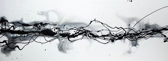 Black & White Smoky Abstract