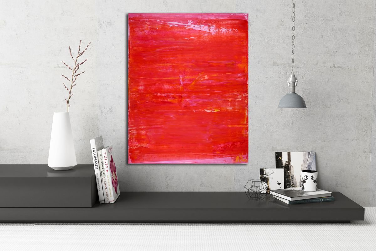 Abstract Acrylic Painting By Nestor Toro, 16 X 20", The Horizon, Original Artwork