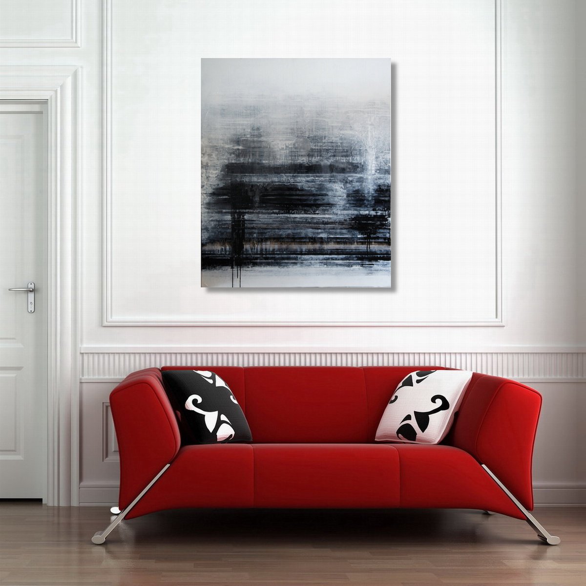 Abstract Acrylic Painting By Ansgar Dressler, 39 X 47, Veiled I, Original Artwork