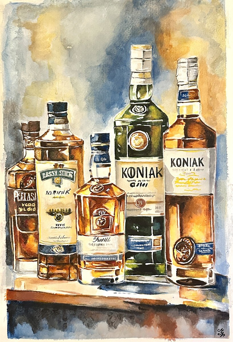 Impressionistic Still Life Acrylic Painting By Misty Lady - M. Nierobisz, 13 X 19", Friday Vibes, Original Artwork