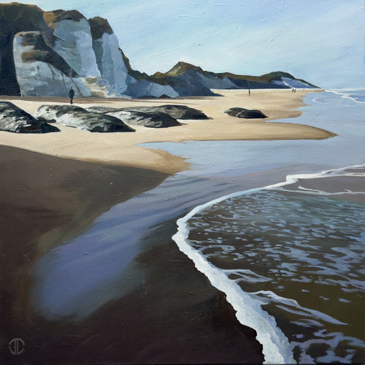  Sunlight White Rocks Beach By Joseph Lynch, 24 X 24, Artwork For Sale On Artfinder