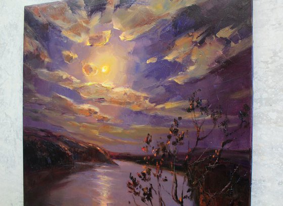 "Moon over the river"