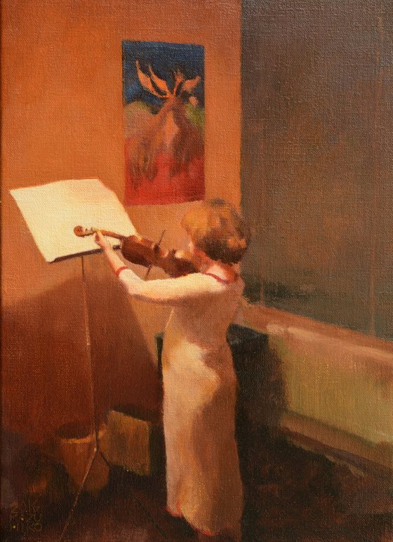 Violin lesson at midnight