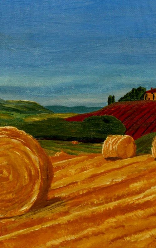 Hayfields of provence France by Dunphy Fine Art