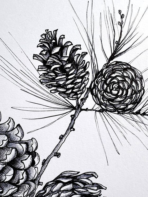 FESTIVE PINECONE BRANCH