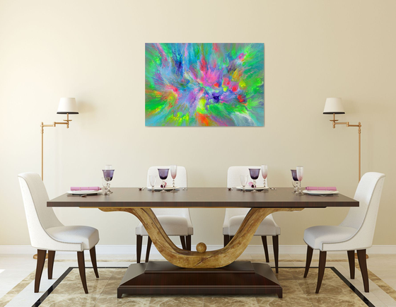 Earth Energy - 100x70 cm - XL Large Abstract Painting