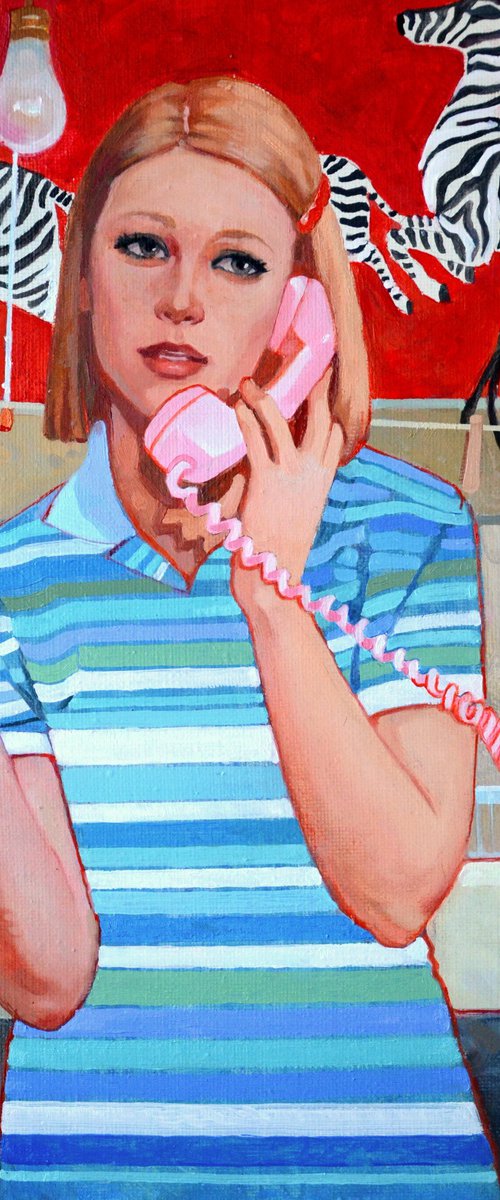 Margot with a phone by Alexandra Sergeeva