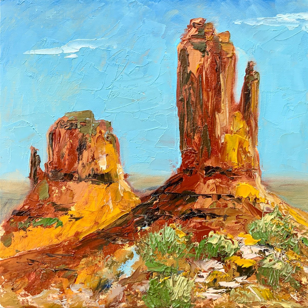 Monument Valley - landscape, mountains, sky and clouds, Arizona by Alexandra Jagoda (Ovcharenko)