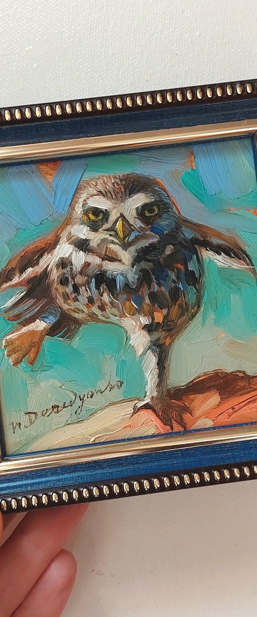 Owl bird by Nataly Derevyanko