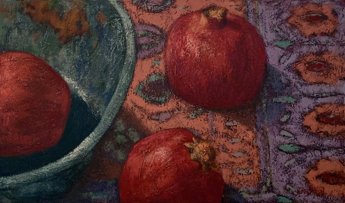 Still life with pomegranates. For those who need a lot by Olga Bartysh