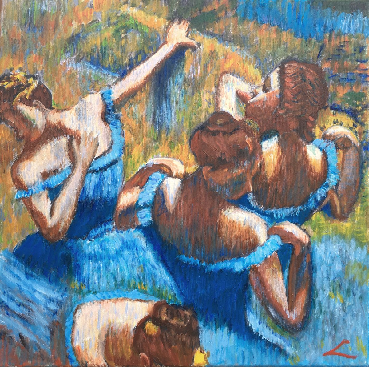 Blue Dancers by Elena Sokolova