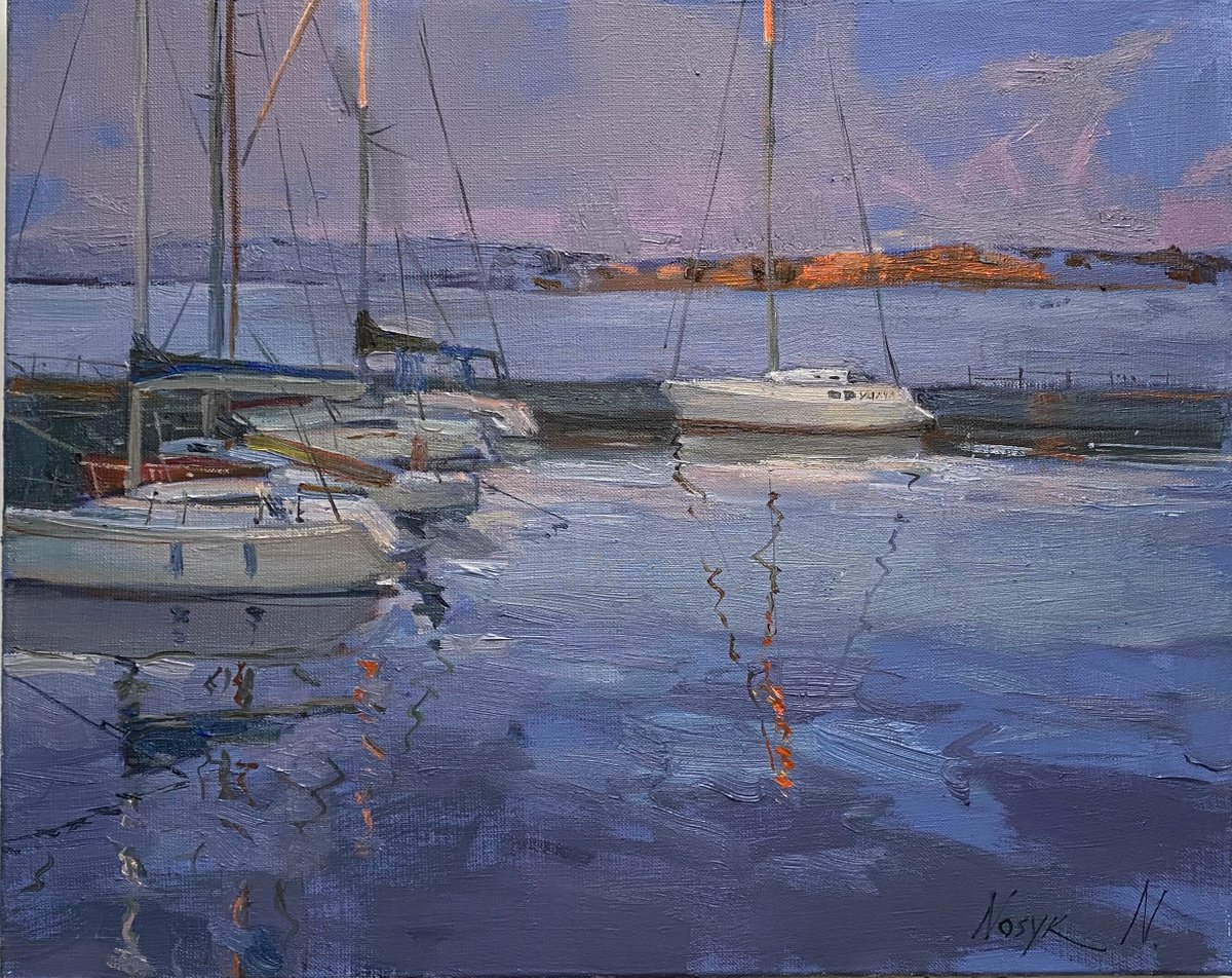 Evening in the marina by Nataliia Nosyk
