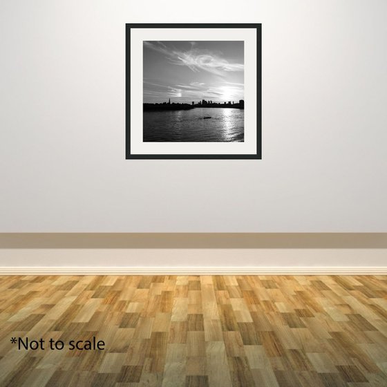 Just Us - Cityscape Photography Print, 21x21 Inches, Framed