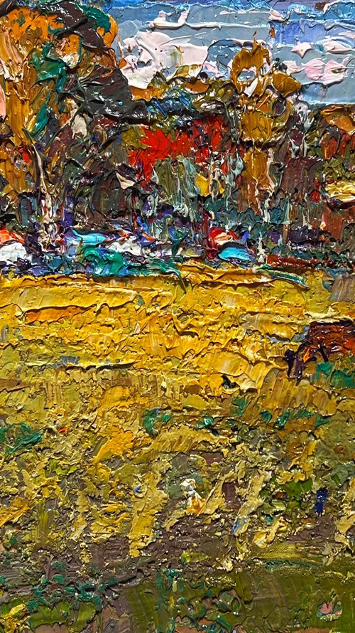 On the yellow autumn meadows by Kalenyuk Alex