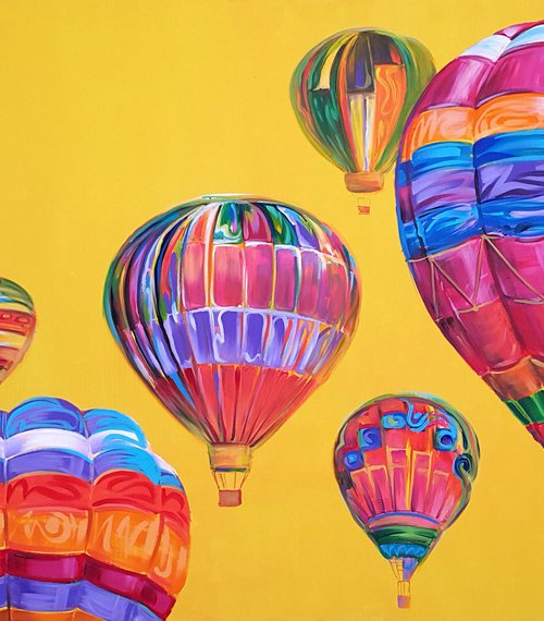 Hot Air Balloons | Blue sky by Trayko Popov
