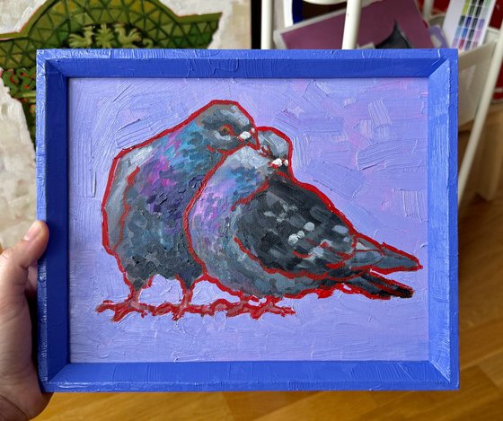 Pigeons in love
