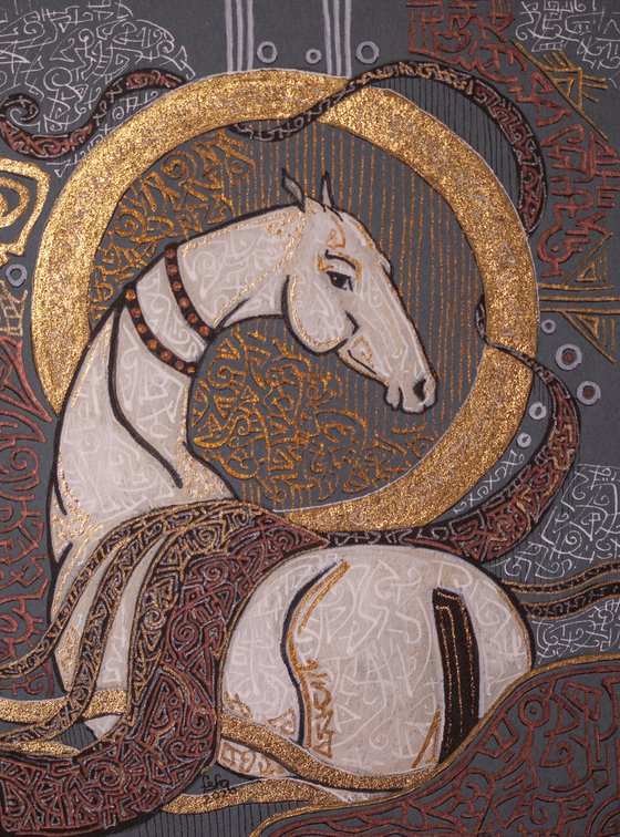 "A celestial white horse"