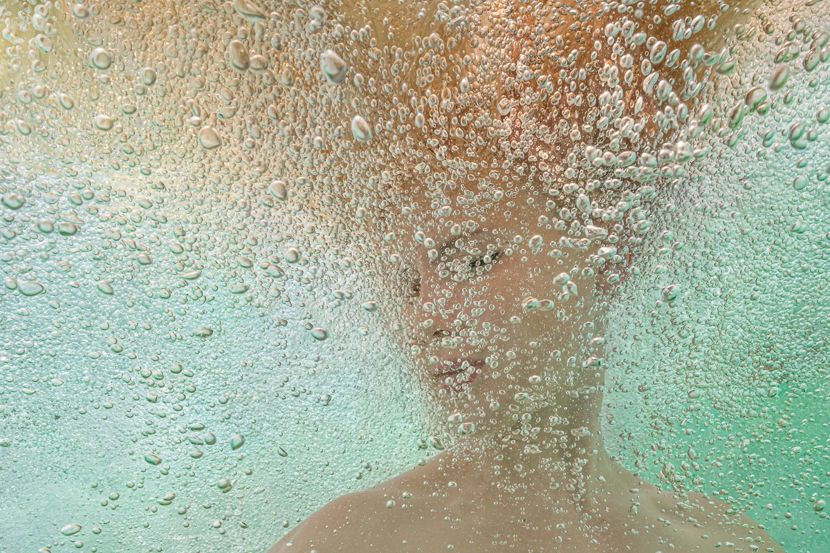Sweet Champagne - underwater photograph - print on paper 24x36 by Alex Sher