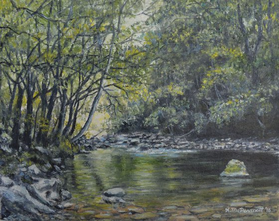 Smokey Mountain Stream 11X14 oil (SOLD)