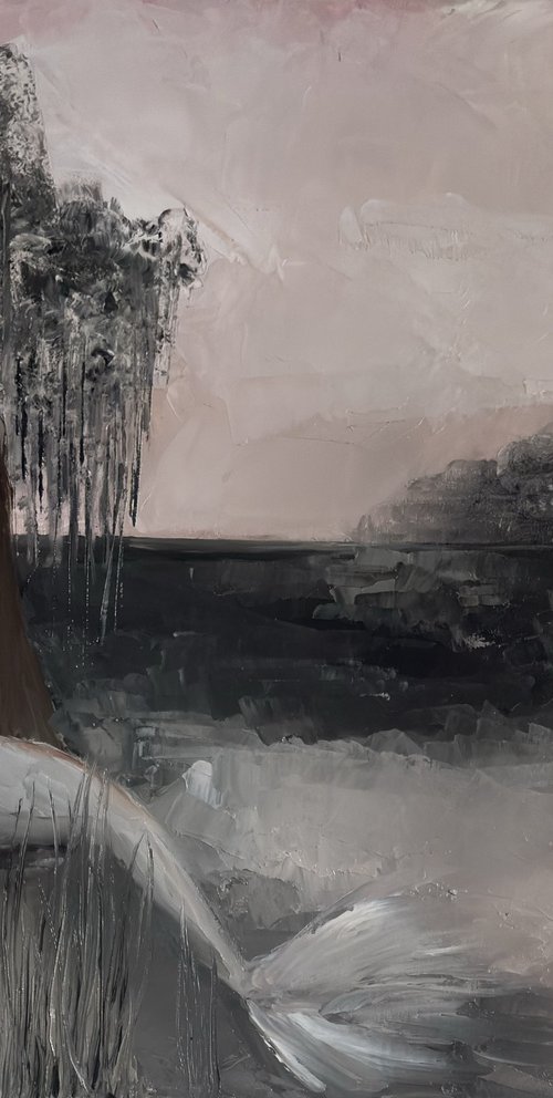 The twilight sea mermaid texturised landscape by Daniela Nocito