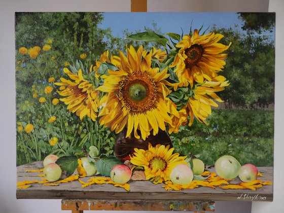 Sunflowers and Apples