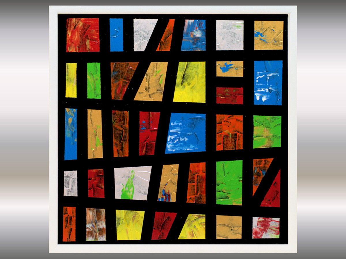 Windows 2 - Abstract - Acrylic Painting - Canvas Art by Edelgard Schroer