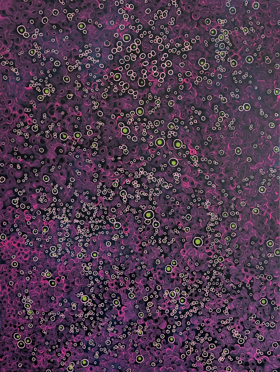 Abstract Acrylic Painting By Jennifer Bell, 30 X 40, Infinite Space, Original Artwork