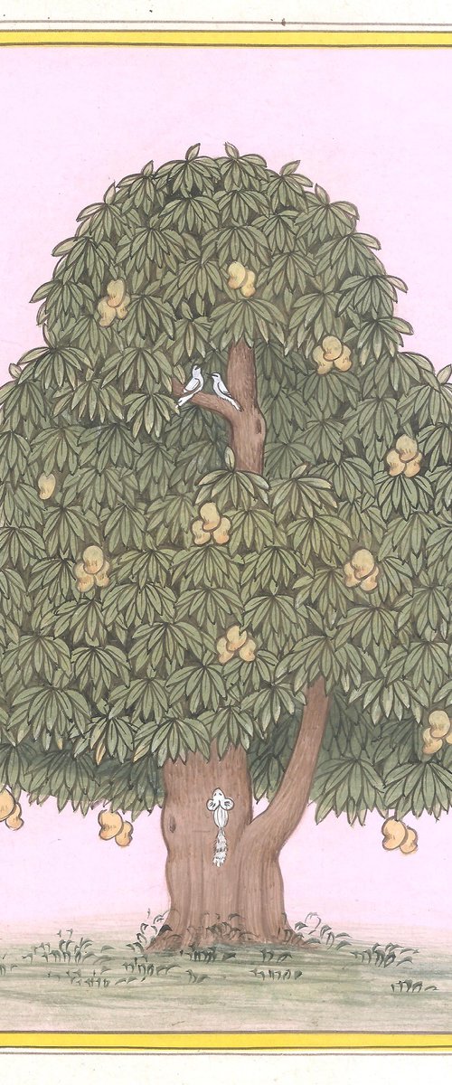 Royal Mango Tree | Indian Miniature Painting by Mukesh Swami