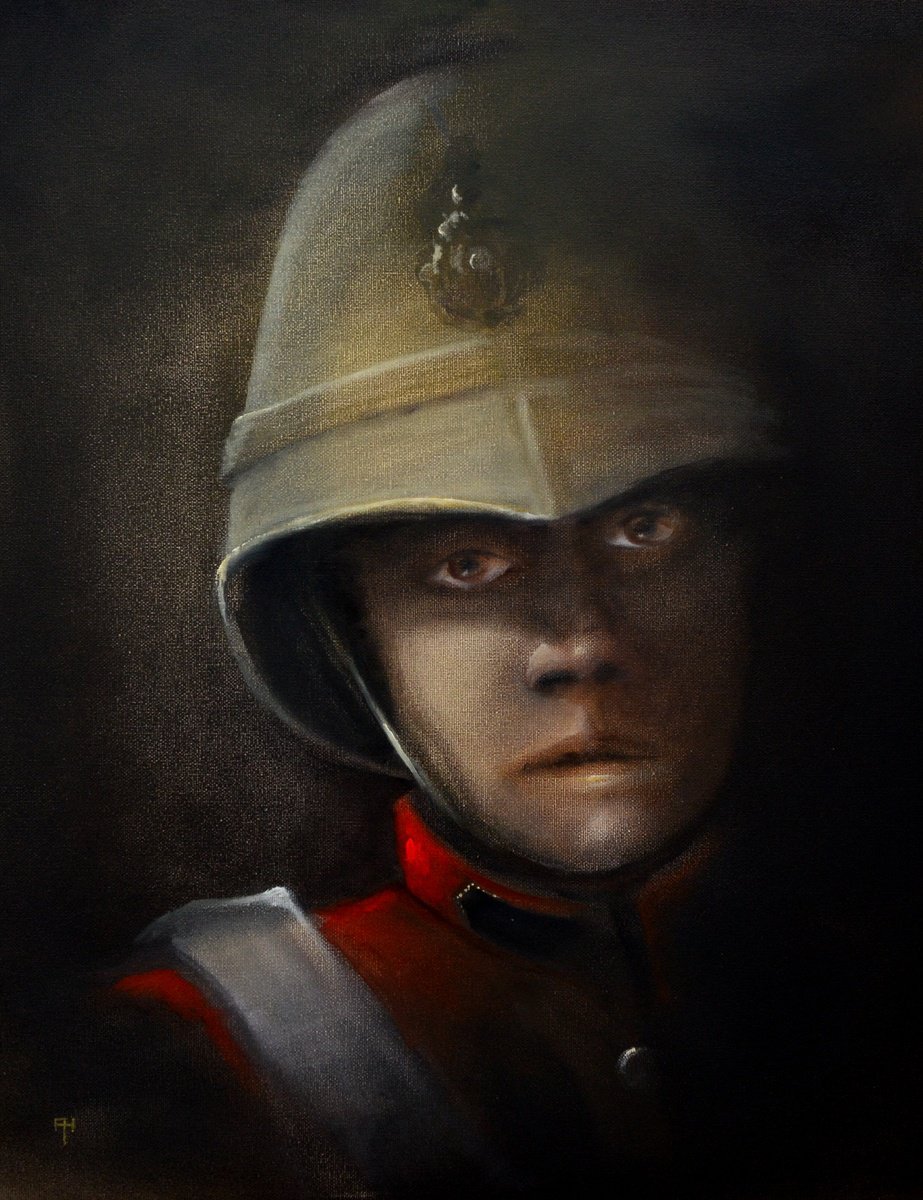 Impressionistic Portrait Oil Painting By Alan Harris, 20 X 24, The Drummer Boy, Original Artwork