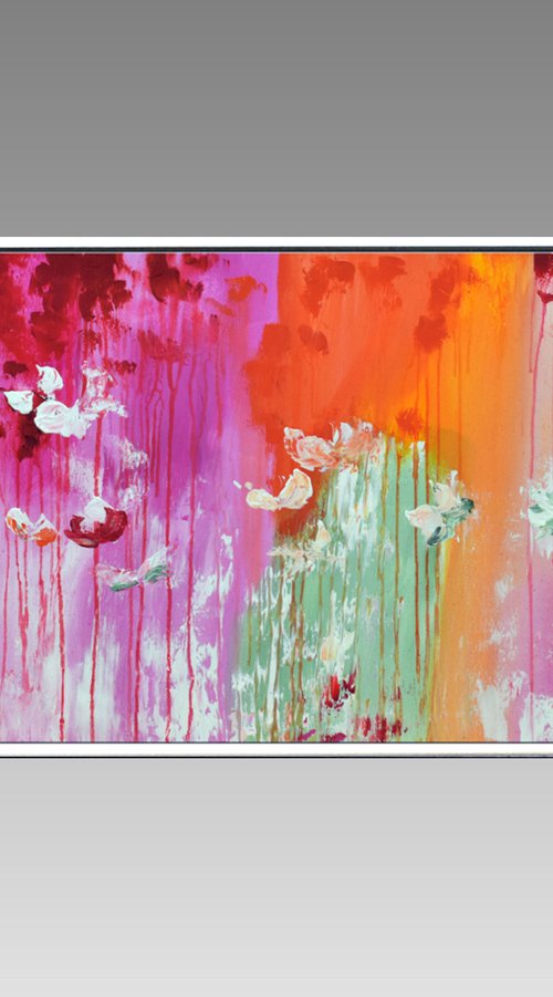 Frühling - Abstract Art - Acrylic Painting - Canvas Art - Abstract Flower Painting - Ready to Hang by Edelgard Schroer