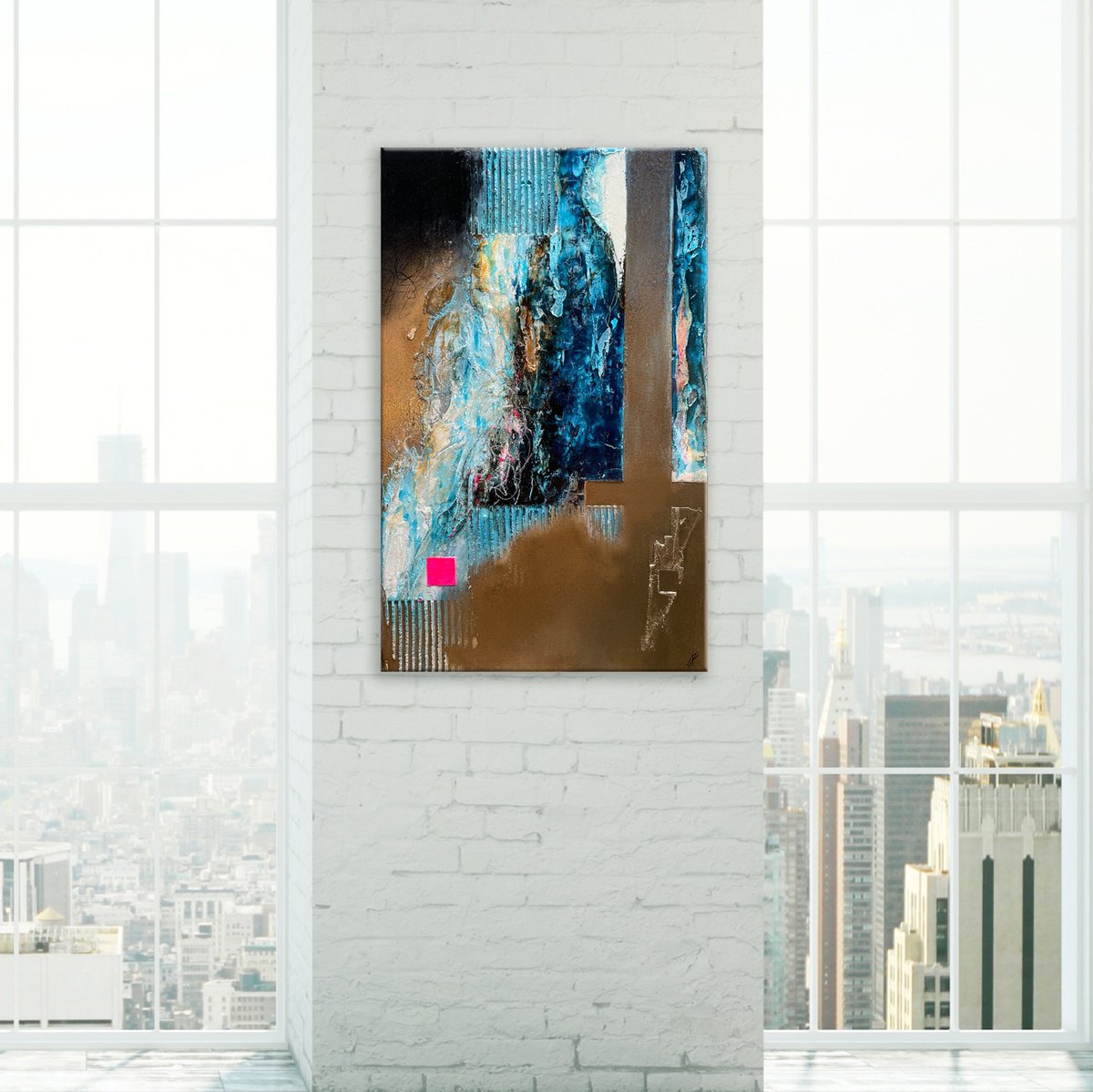 Organic Abstract Painting By Mark De Kievit, 20 X 31", Abstract #0542, Original Artwork