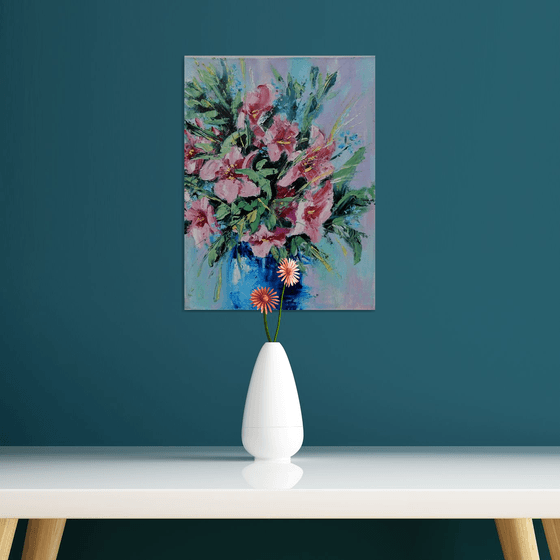 Bouquet of flowers in a vase.