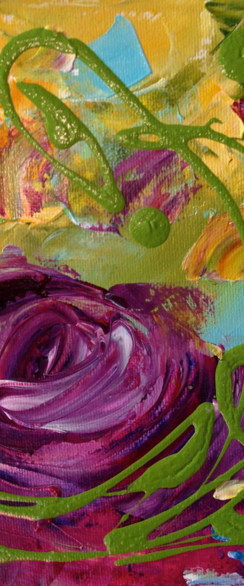 Little Blooming Purple Rose by Emma Sian Pritchard