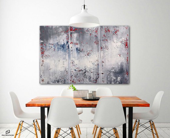 150x100cm. / Abstract triptych / Abstract 2128