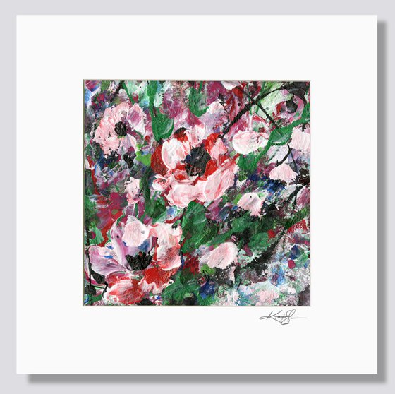 Floral Melody 31 - Floral Abstract Painting on Fabric by Kathy Morton Stanion