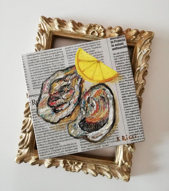 "Oysters on Newspaper"