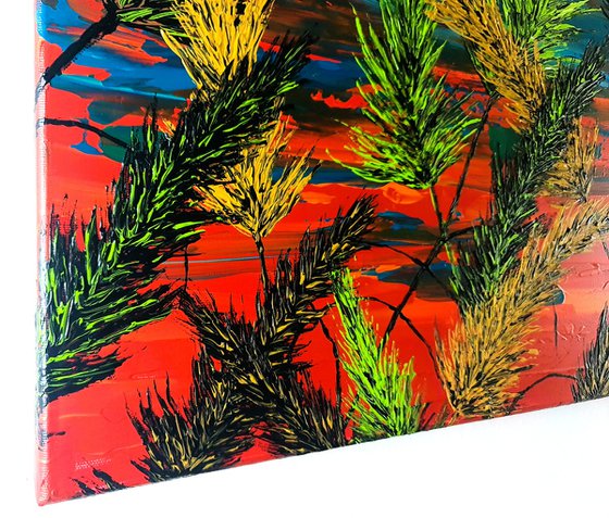 Grass And Turquoise Sky