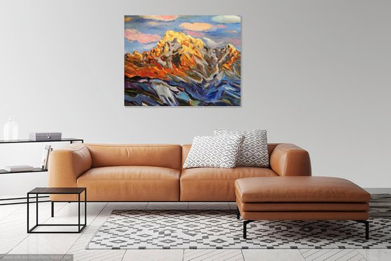 HIMALAYAS. ANNAPURNA MOUNTAIN - Mountainscape - Mountain Landscape gift for him 100x120