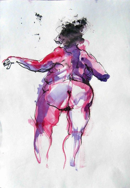 nude woman by Goran Žigolić Watercolors