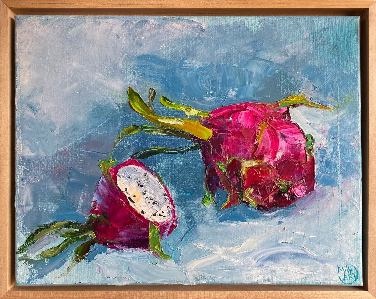Dragon Fruit - Tropical Still Life By Mily Art, 19 X 15, Artwork For Sale On Artfinder